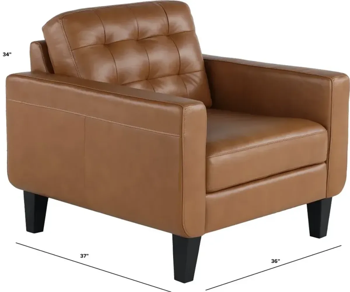 Cameron Brown Leather Chair