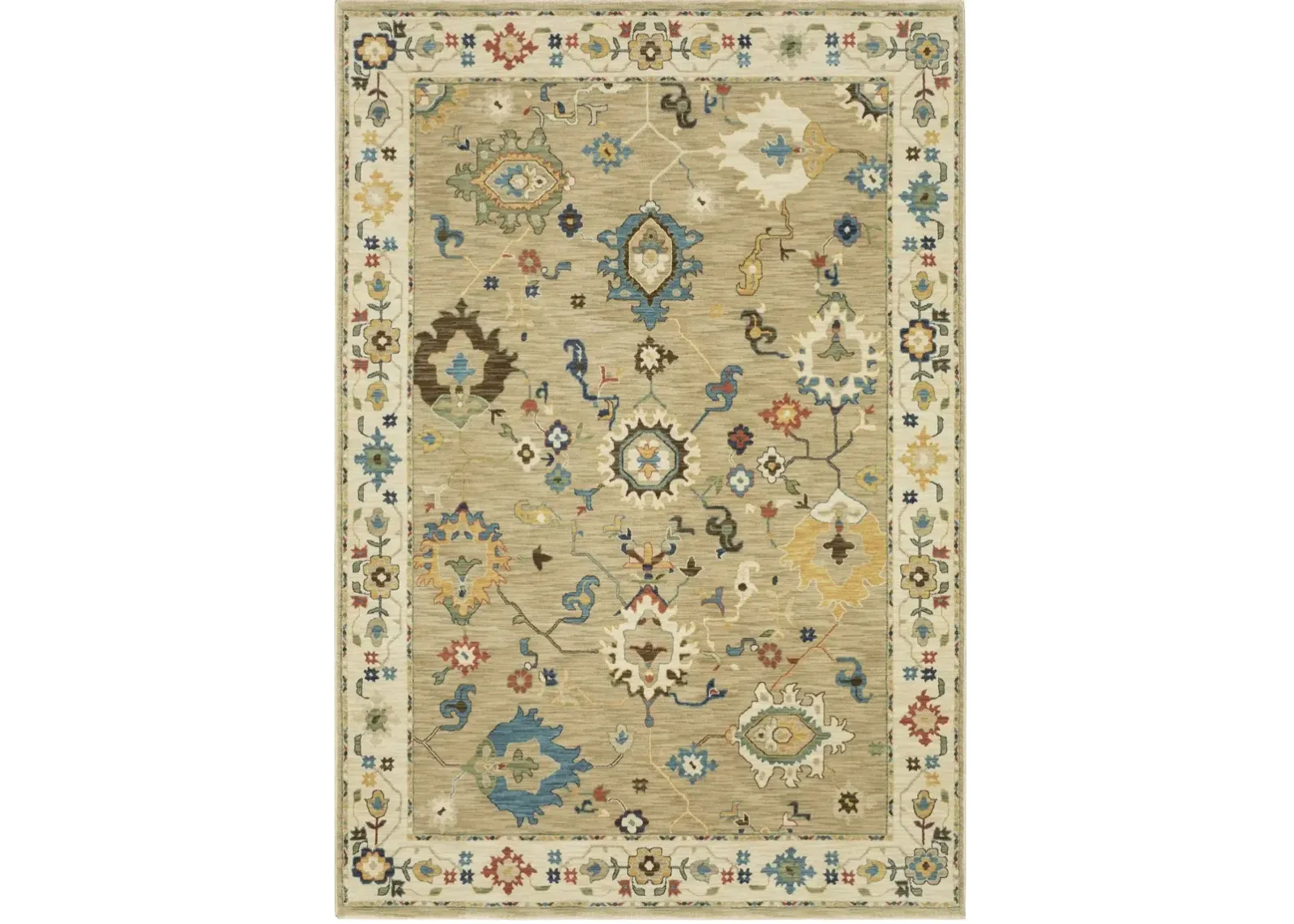 Francesca 5 x 8 Oriental Beige Area Rug