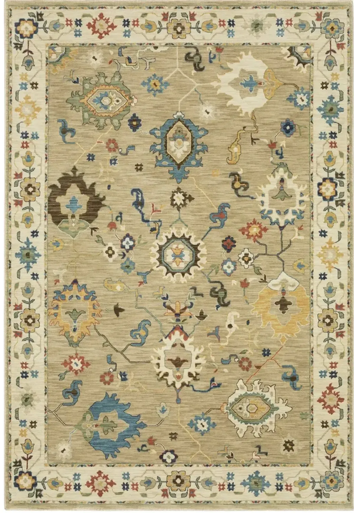 Francesca 8 x 11 Oriental Beige Area Rug