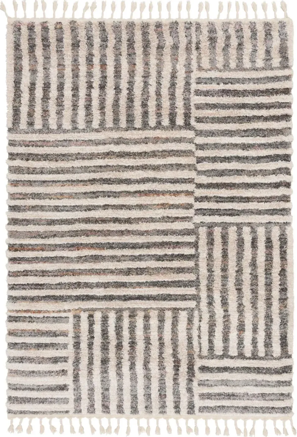 Vita 5 x 7 Melly Cream Striped Area Rug