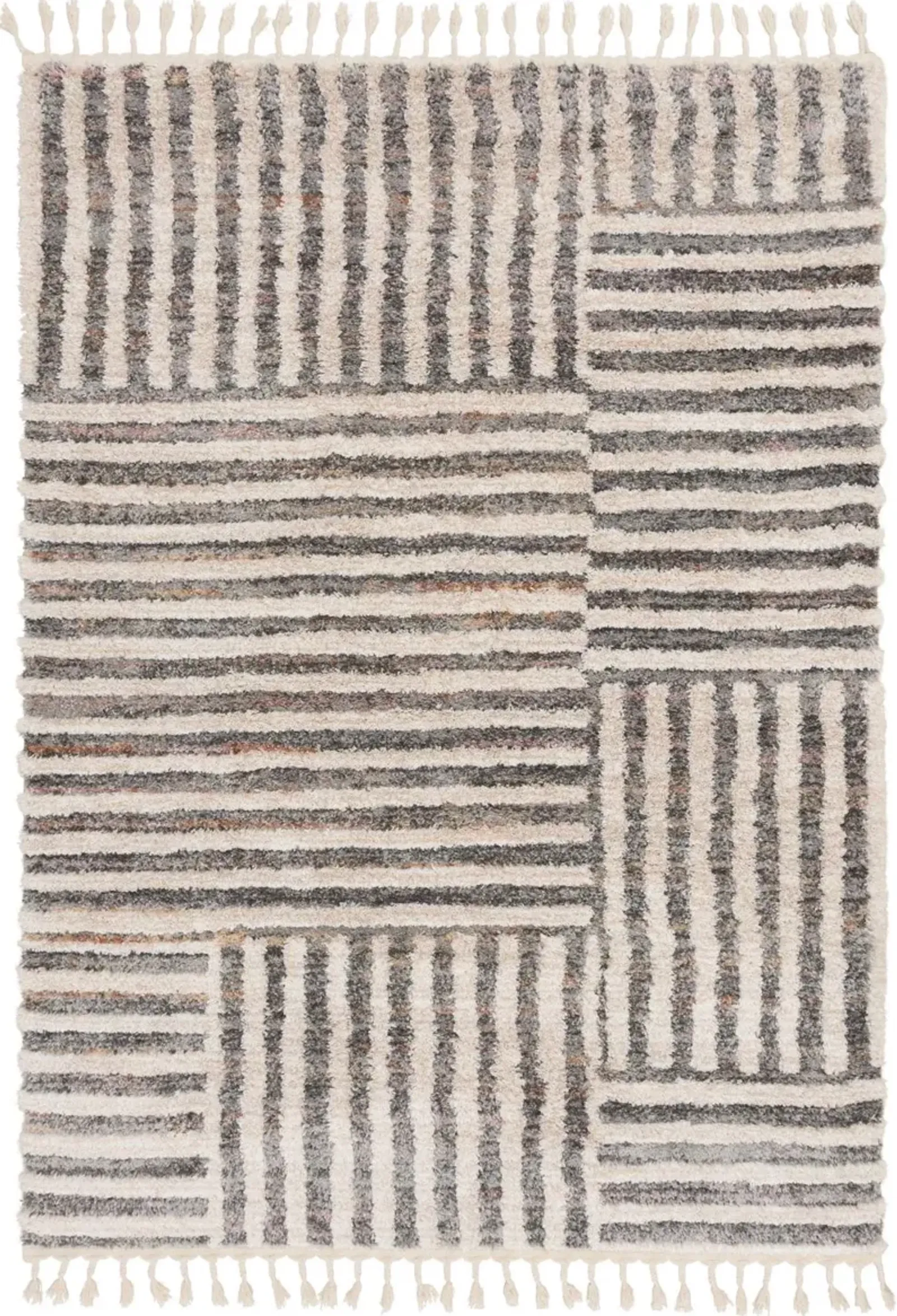 Vita 5 x 7 Melly Cream Striped Area Rug