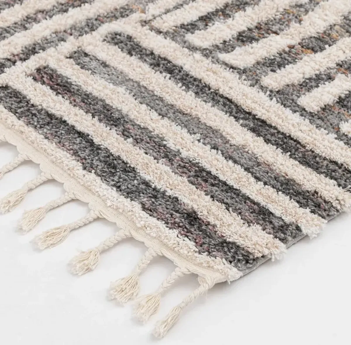 Vita 8 x 10 Melly Cream Striped Area Rug