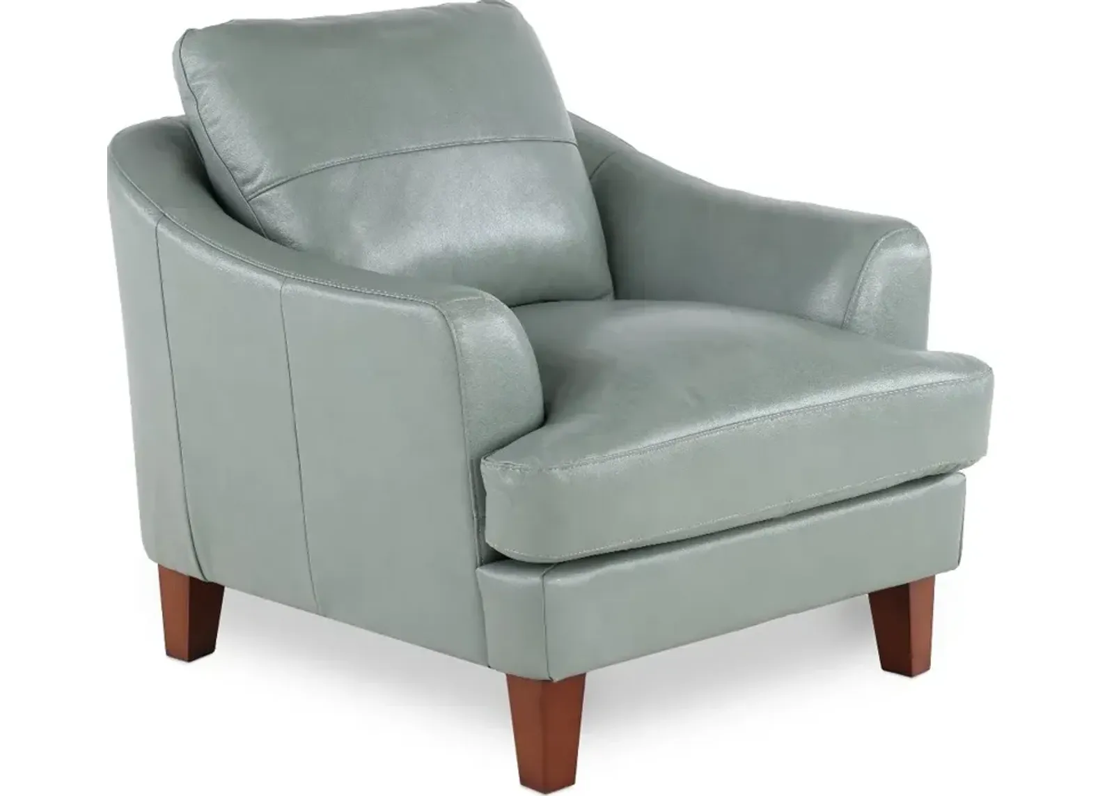 Palmer Ice Blue Leather Chair