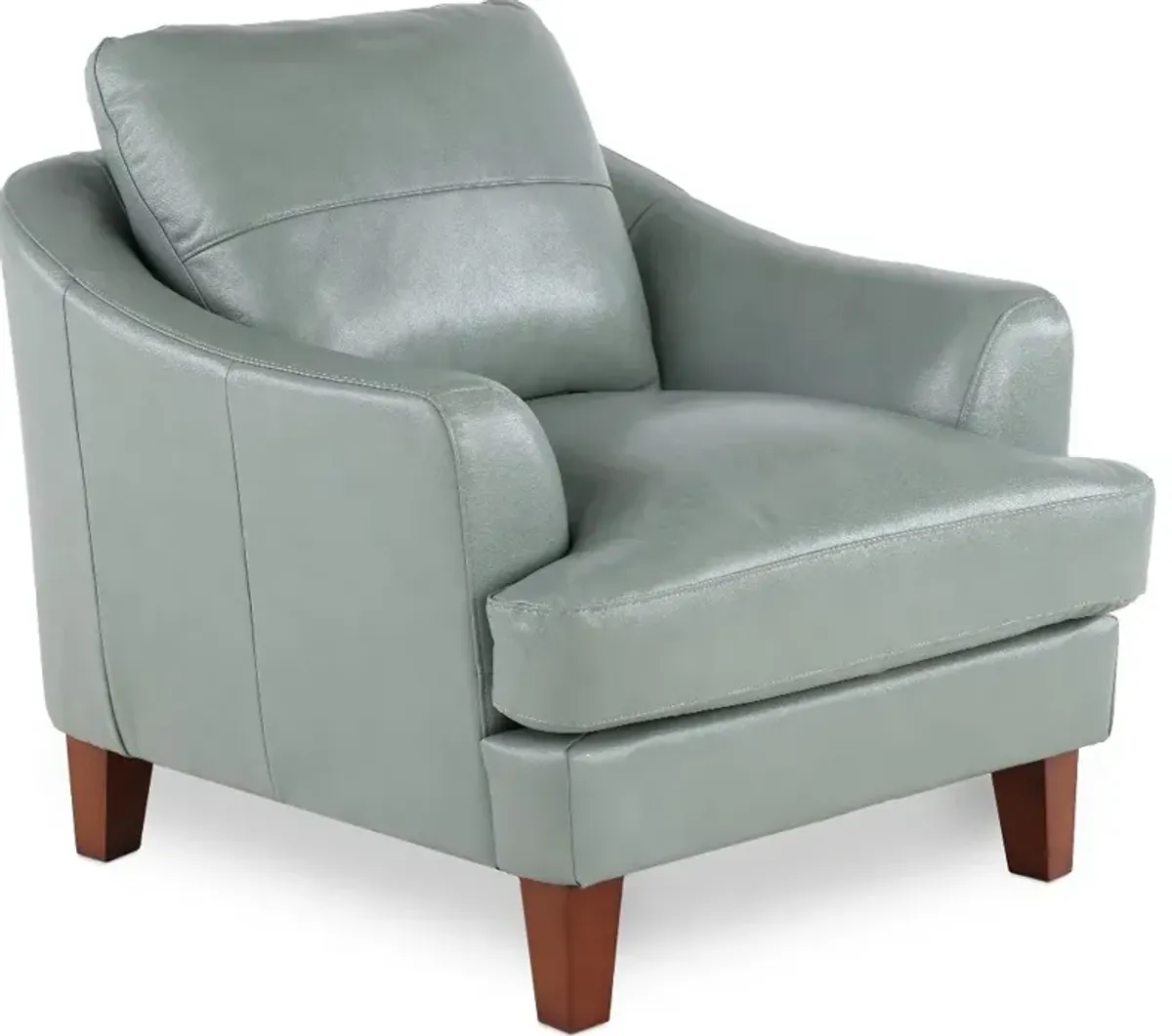 Palmer Ice Blue Leather Chair