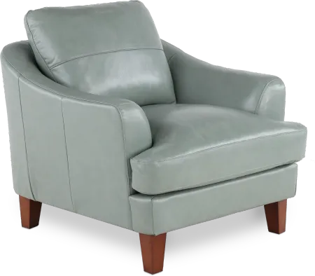 Palmer Ice Blue Leather Chair