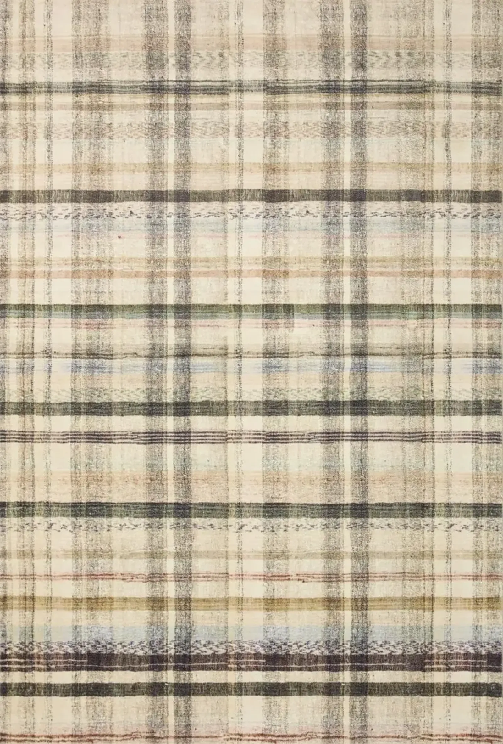 Humphrey 7 x 9 Ivory Plaid Area Rug