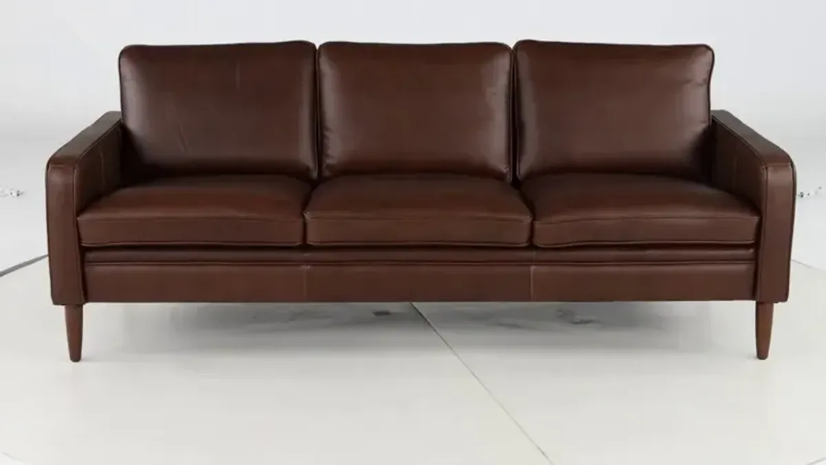 Volcano Brown Leather Sofa