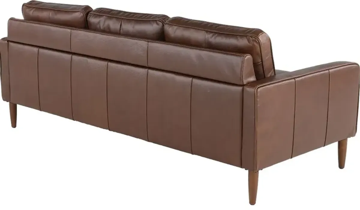 Volcano Brown Leather Sofa