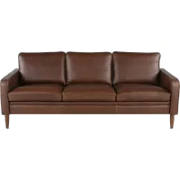 Volcano Brown Leather Sofa