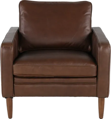 Volcano Brown Leather Chair