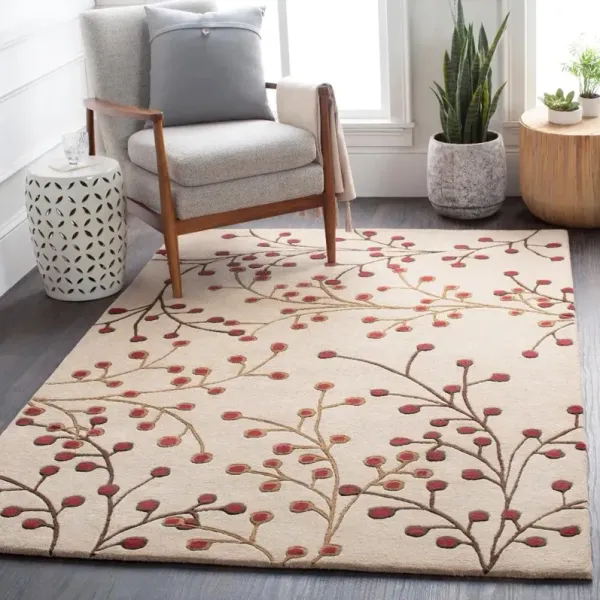 Athena 5 x 8 Burgundy Berries Area Rug