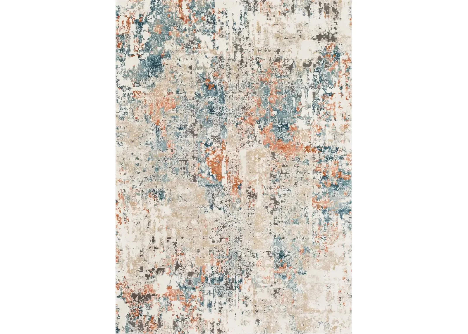 Pune 8 x 10 Deep Teal Modern Area Rug