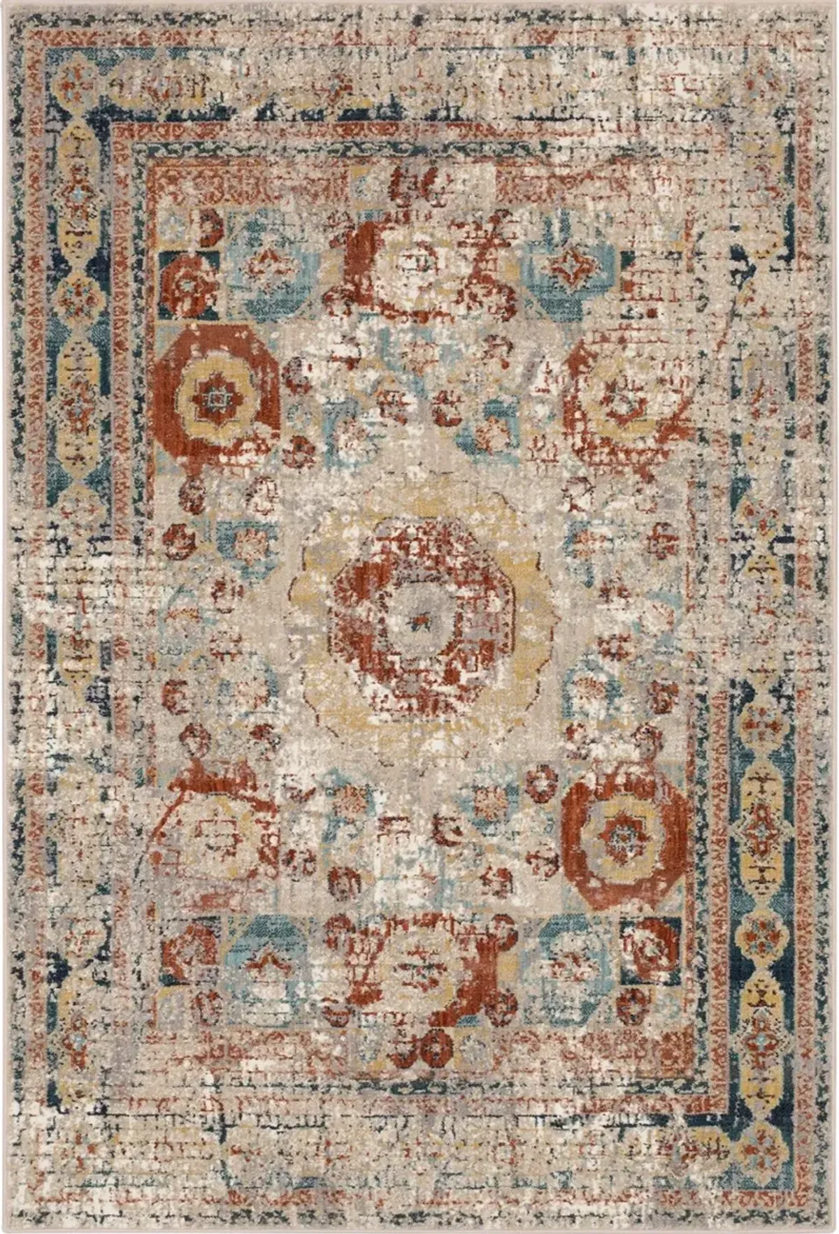 Soiree 5 x 8 Cristales Oyster Area Rug