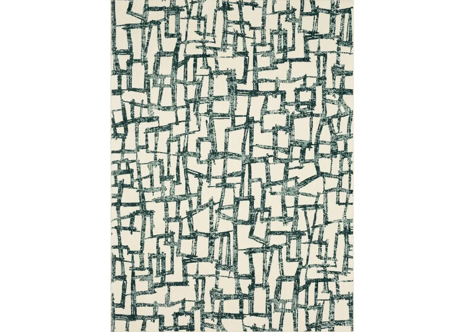 Soiree 5 x 8 Casa Mila Abstract Green Area Rug