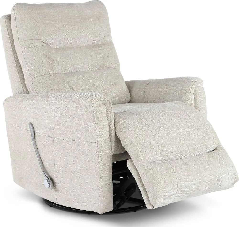 Leo Virtue Linen Swivel Glider Recliner