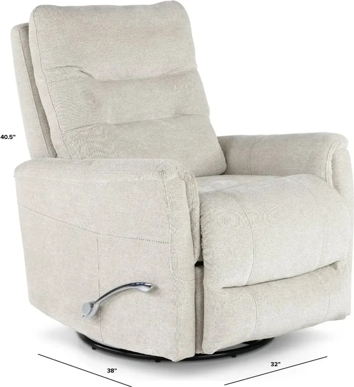 Leo Virtue Linen Swivel Glider Recliner