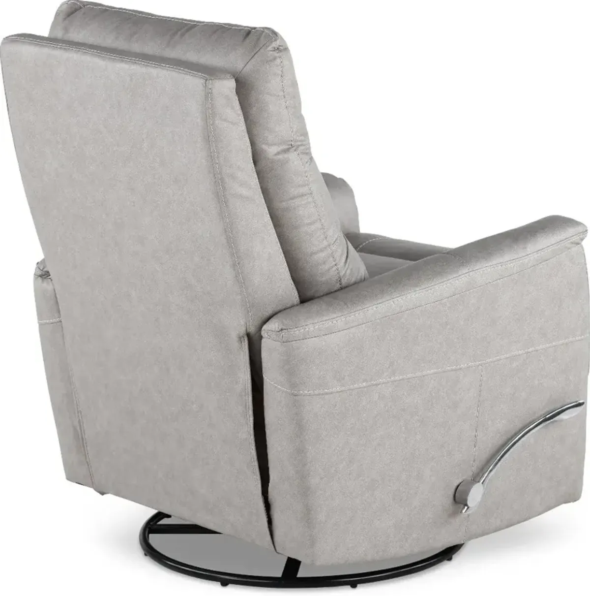 Leo Jester Silver Swivel Glider Recliner