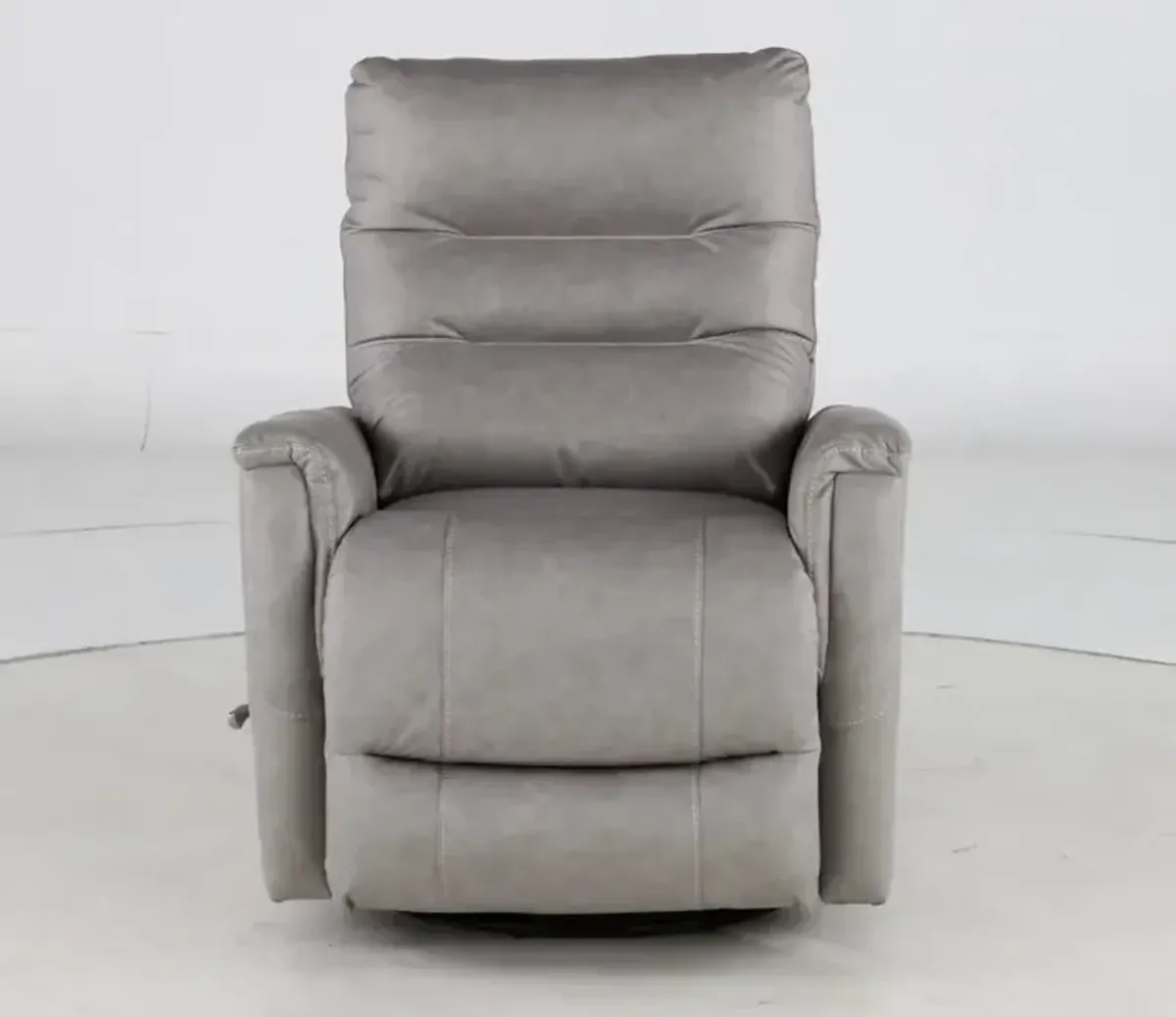 Leo Jester Silver Swivel Glider Recliner