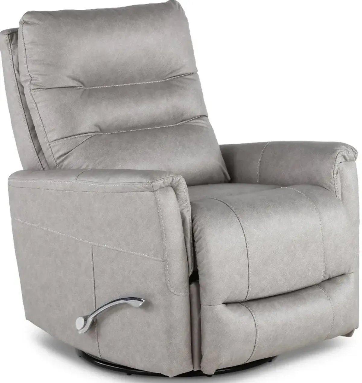 Leo Jester Silver Swivel Glider Recliner