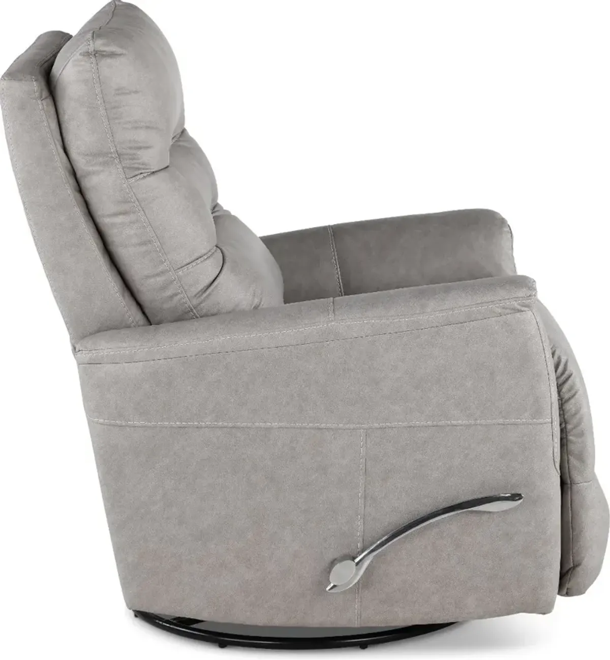 Leo Jester Silver Swivel Glider Recliner