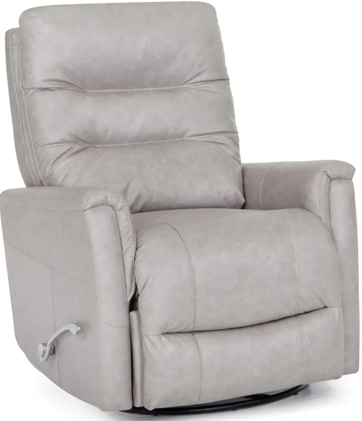 Leo Jester Silver Swivel Glider Recliner