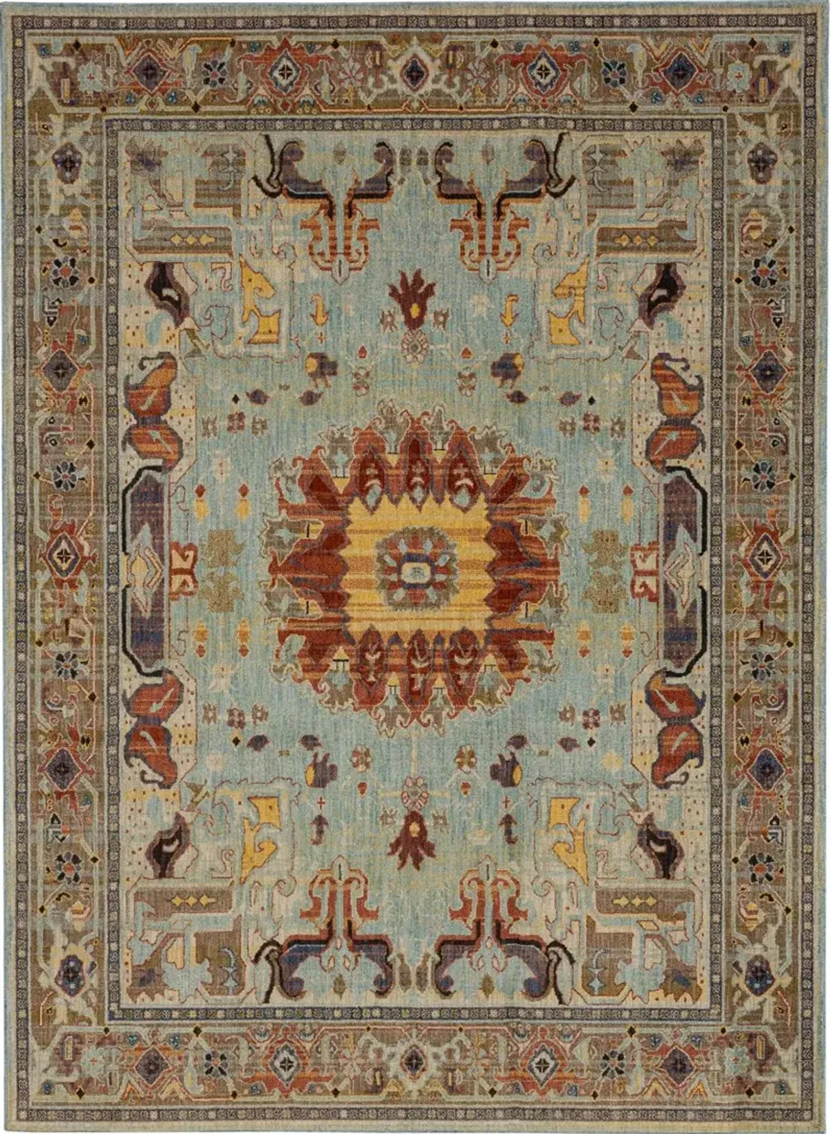 Pandora 5 x 8 Covetous Blue Area Rug