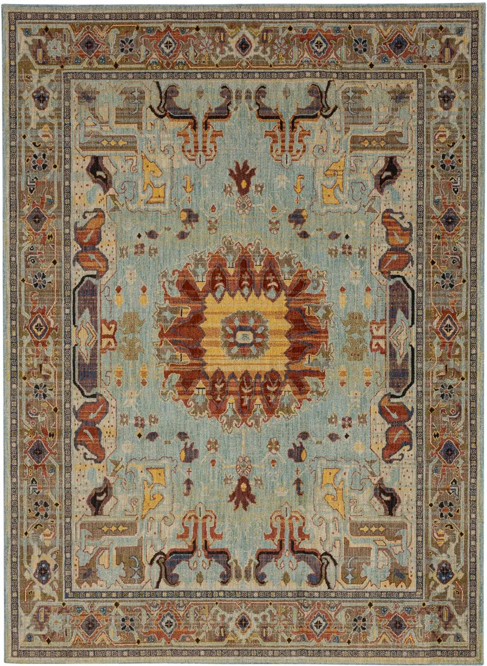 Pandora 5 x 8 Covetous Blue Area Rug