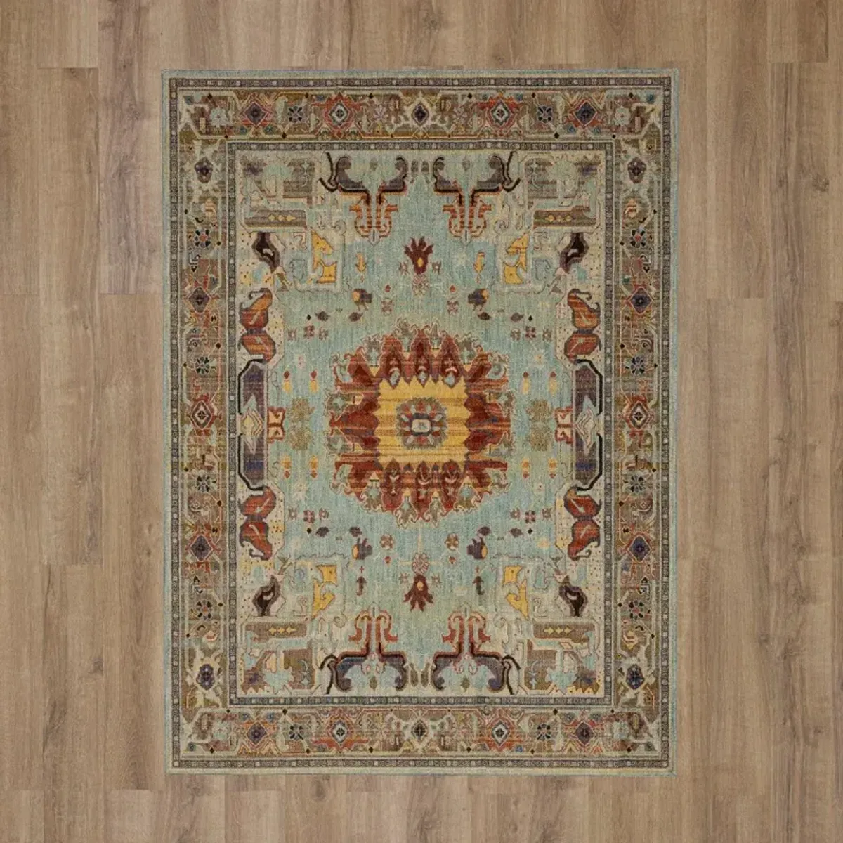 Pandora 8 x 11 Covetous Blue Area Rug