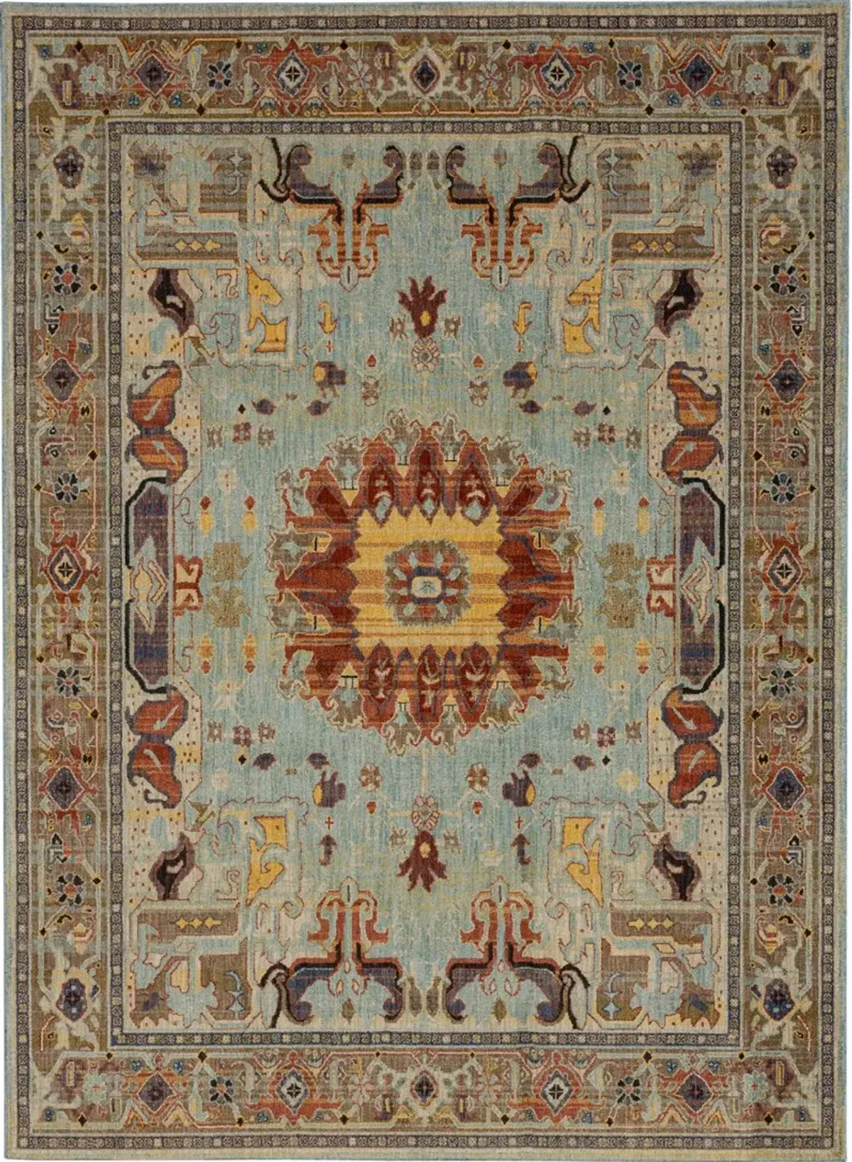 Pandora 8 x 11 Covetous Blue Area Rug