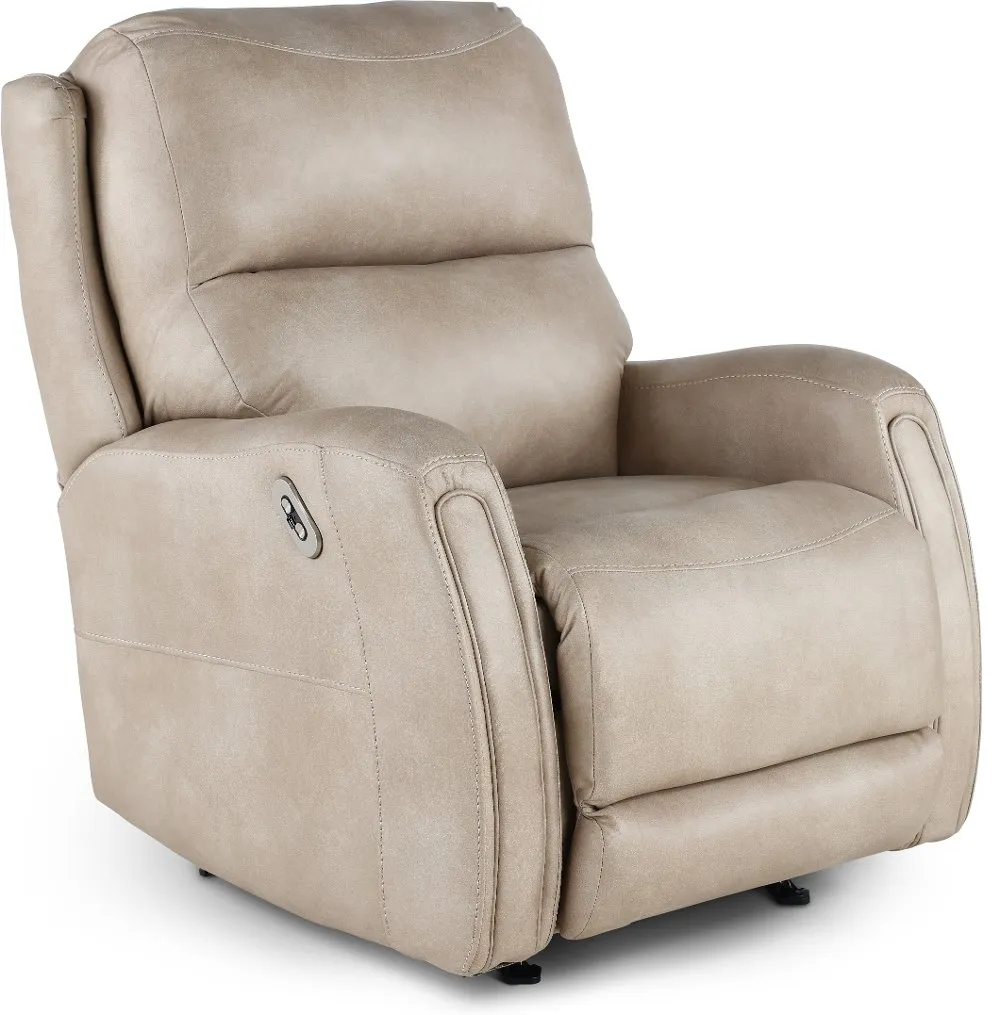 Asher Buff Beige Power Rocker Recliner