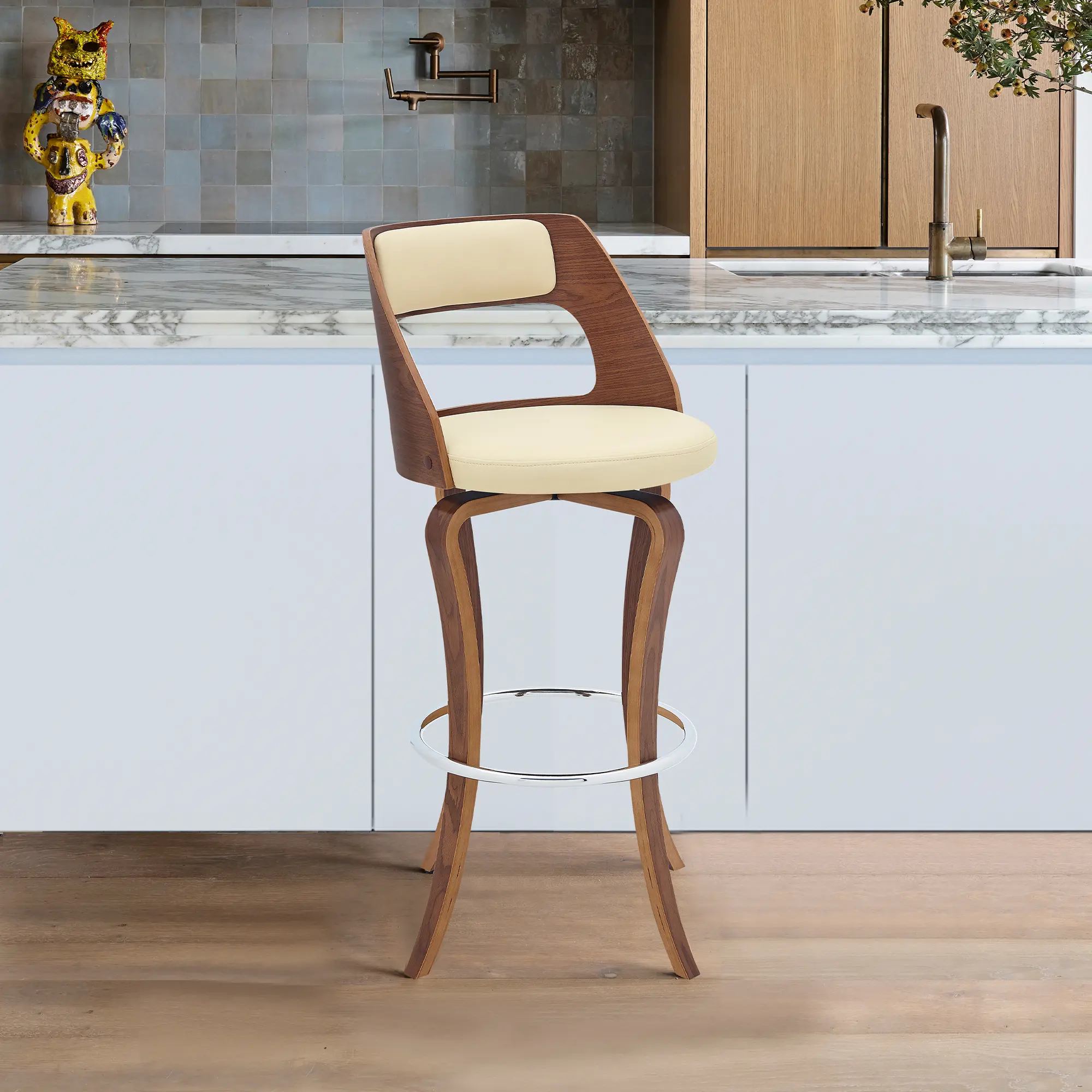 Grady Cream Swivel Counter Height Stool