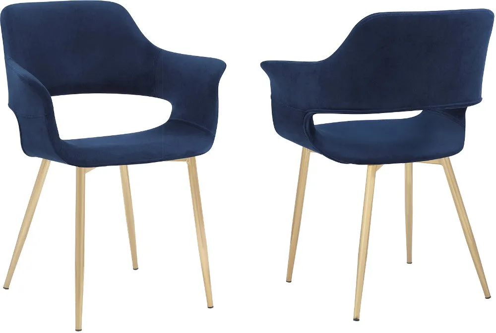 Gigi Blue Dining Room Arm Chair (Set of 2)