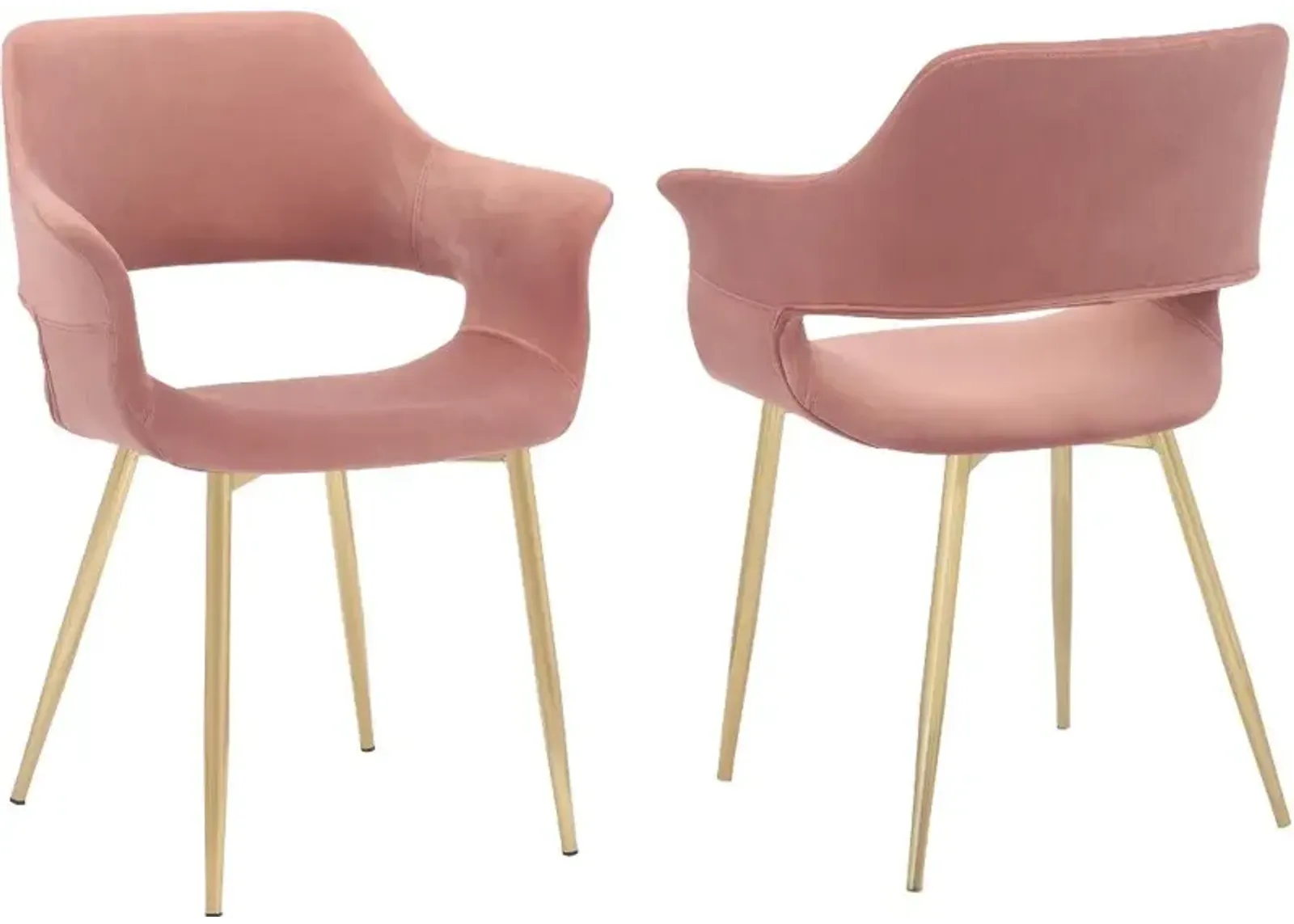 Gigi Pink Dining Room Arm Chair (Set of 2)