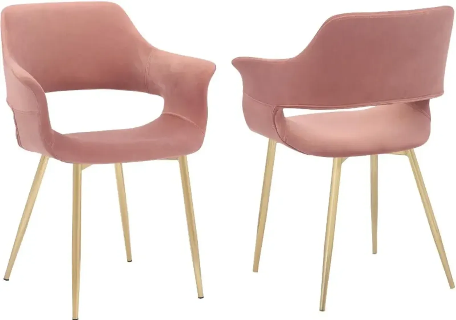 Gigi Pink Dining Room Arm Chair (Set of 2)