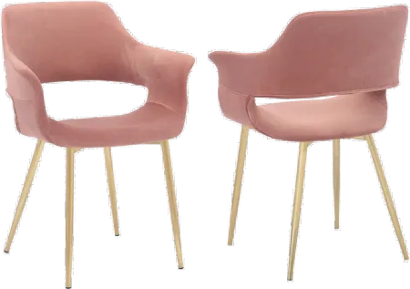 Gigi Pink Dining Room Arm Chair (Set of 2)