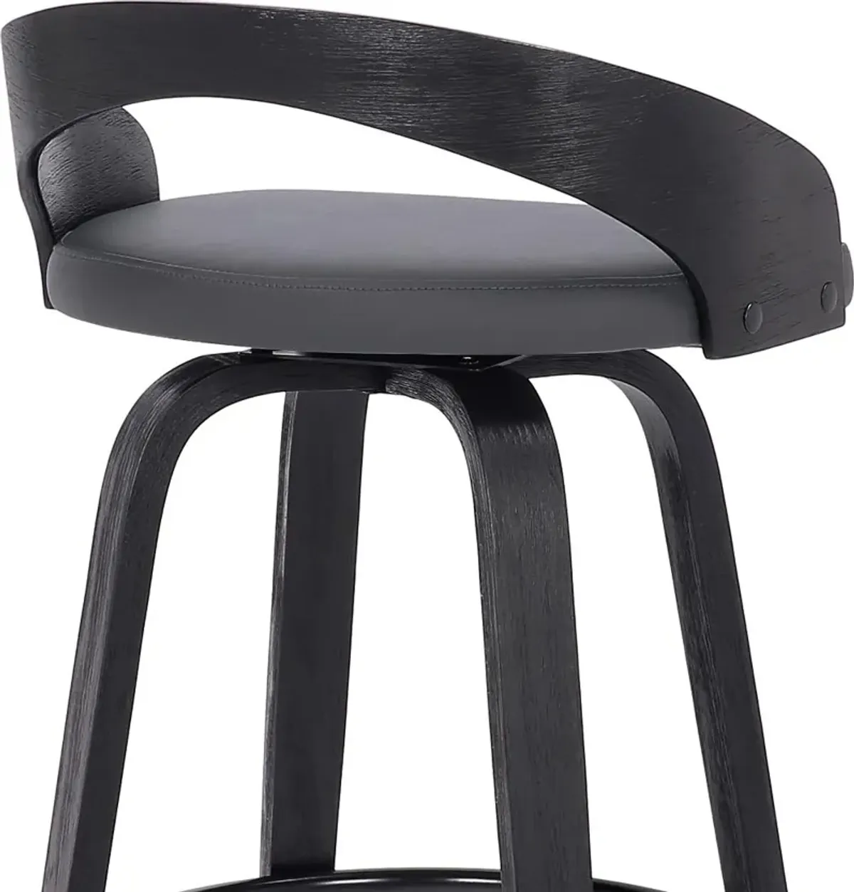 Sonia Gray and Black Swivel Counter Height Stool