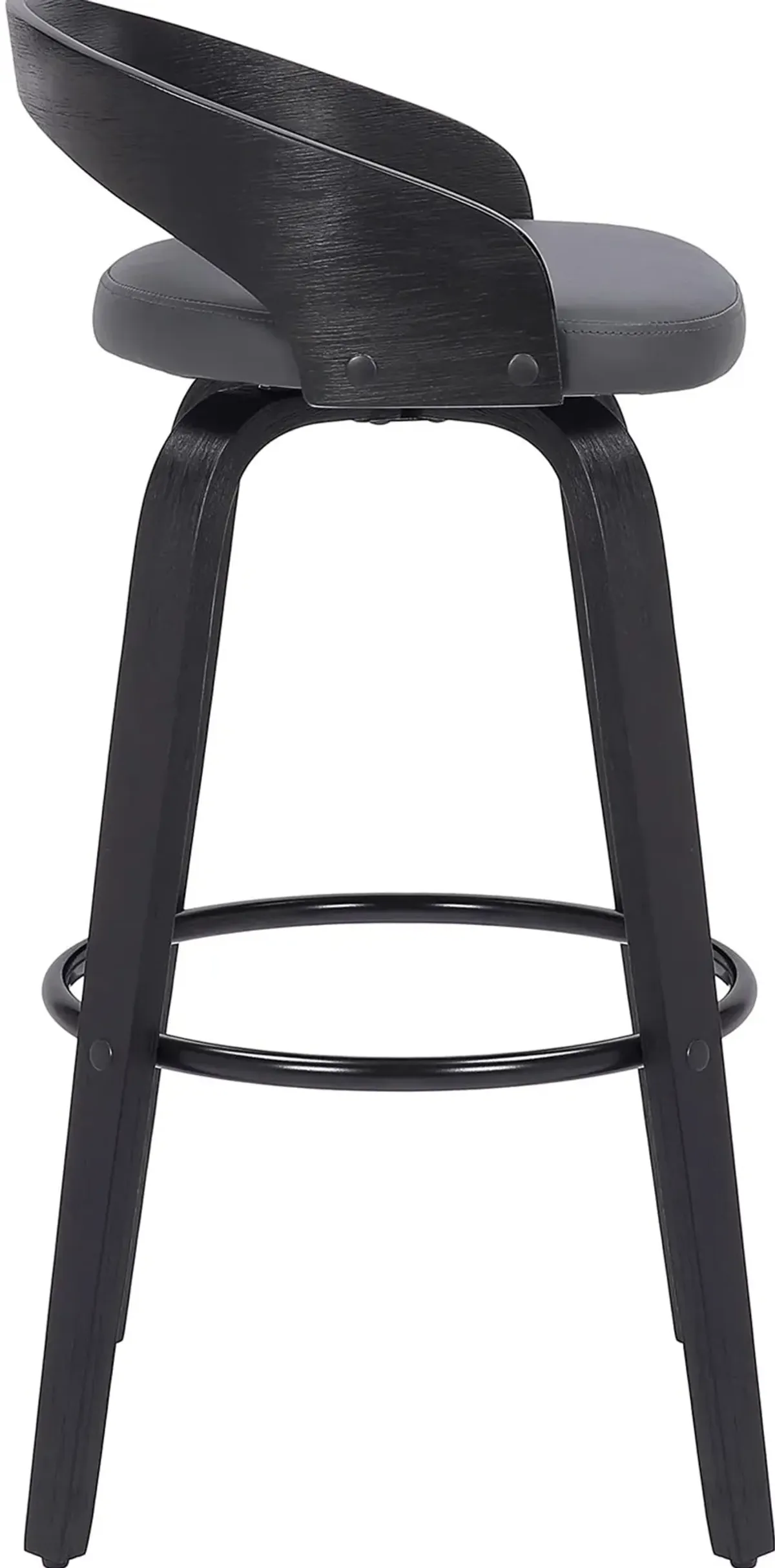 Sonia Gray and Black Swivel Counter Height Stool