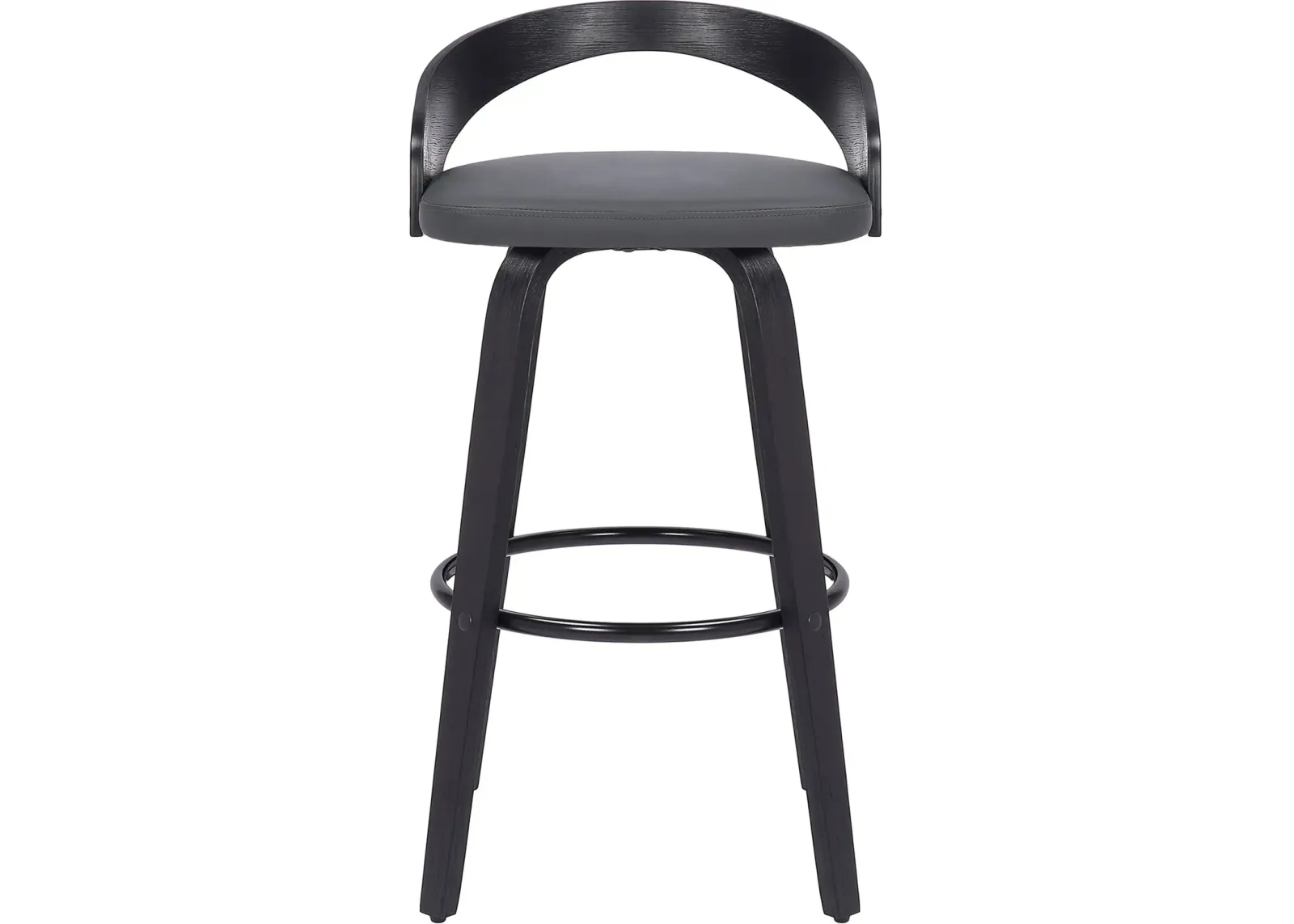 Sonia Gray and Black Swivel Bar Stool