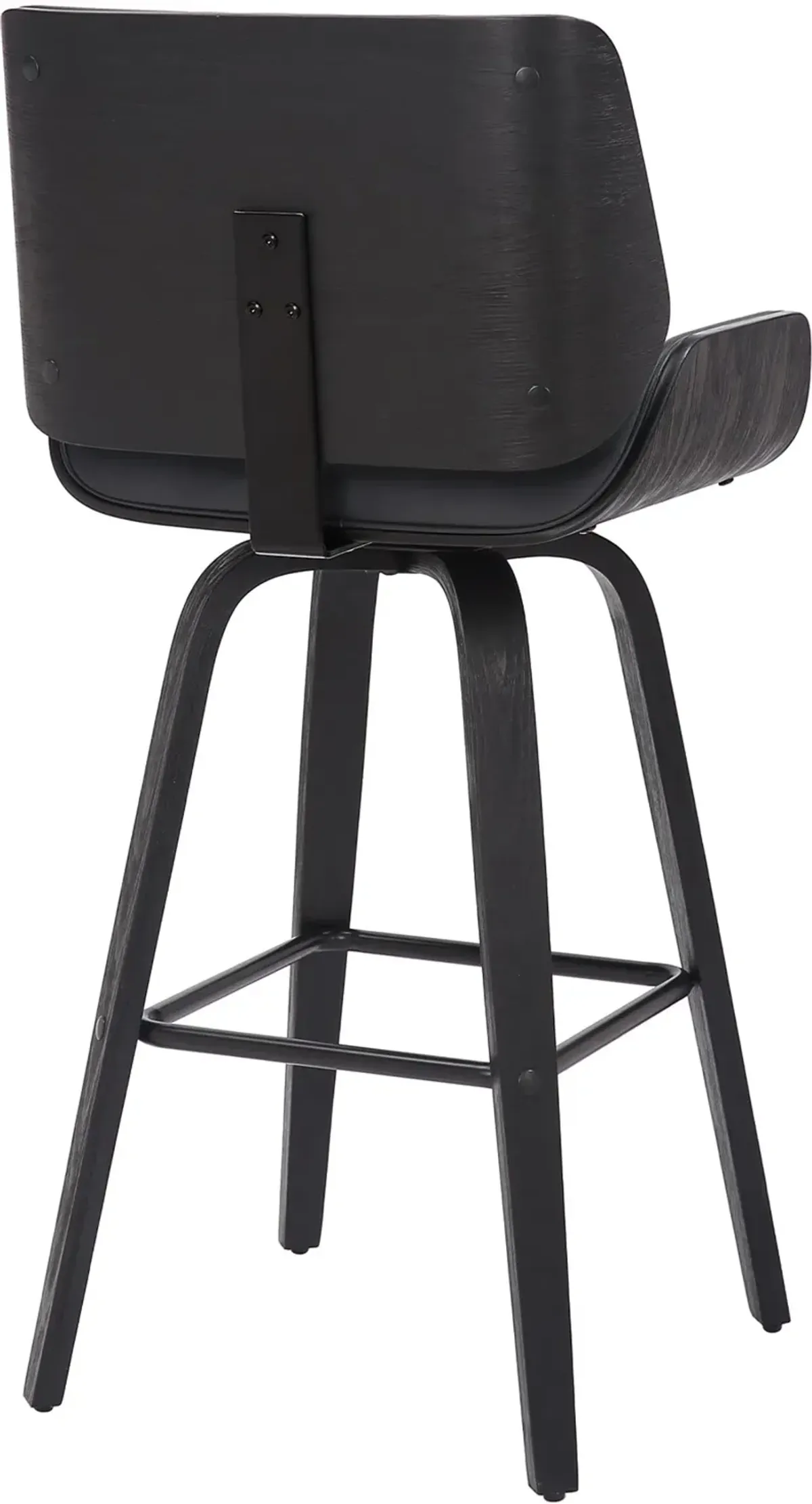 Tyler Gray and Black Swivel Counter Height Stool