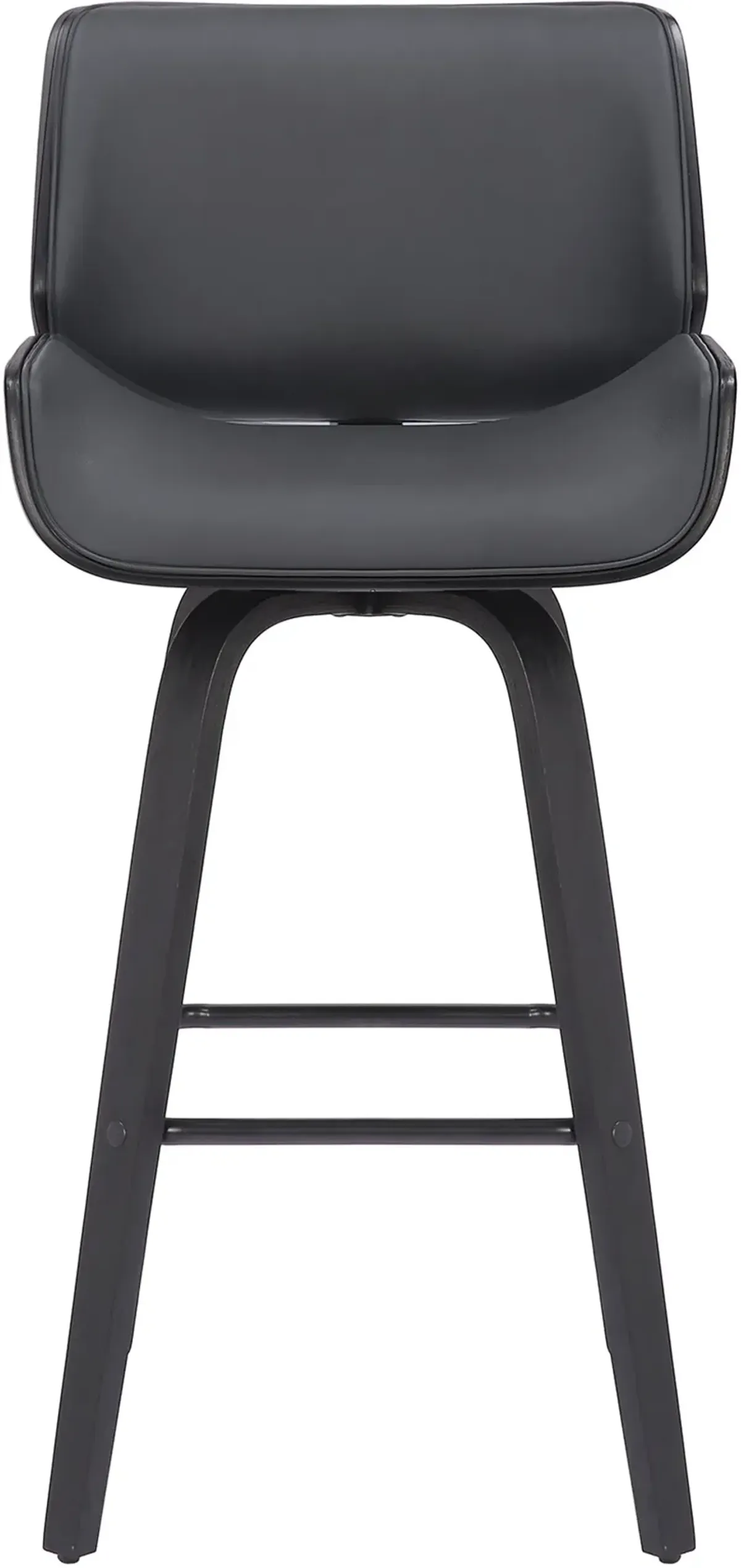 Tyler Gray and Black Swivel Counter Height Stool