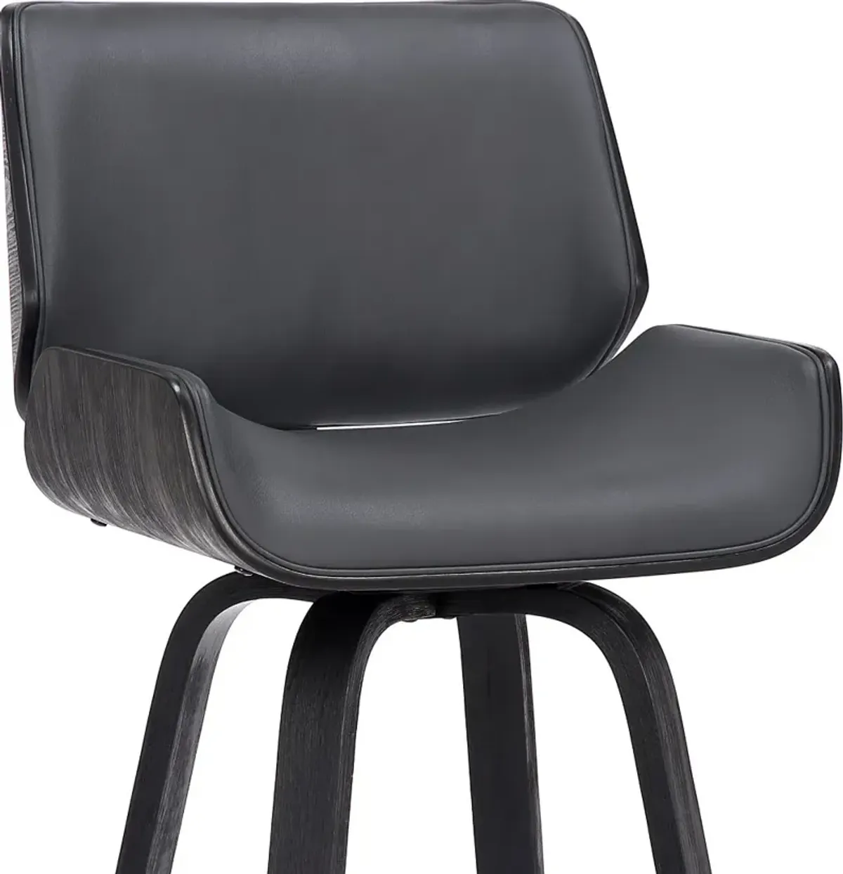 Tyler Gray and Black Swivel Counter Height Stool