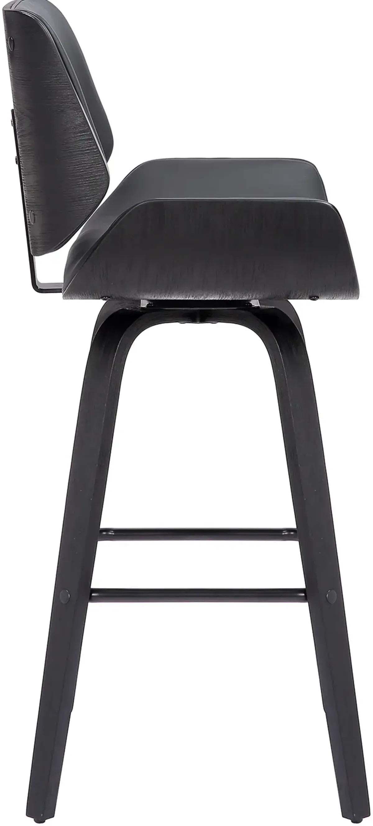 Tyler Gray and Black Swivel Counter Height Stool