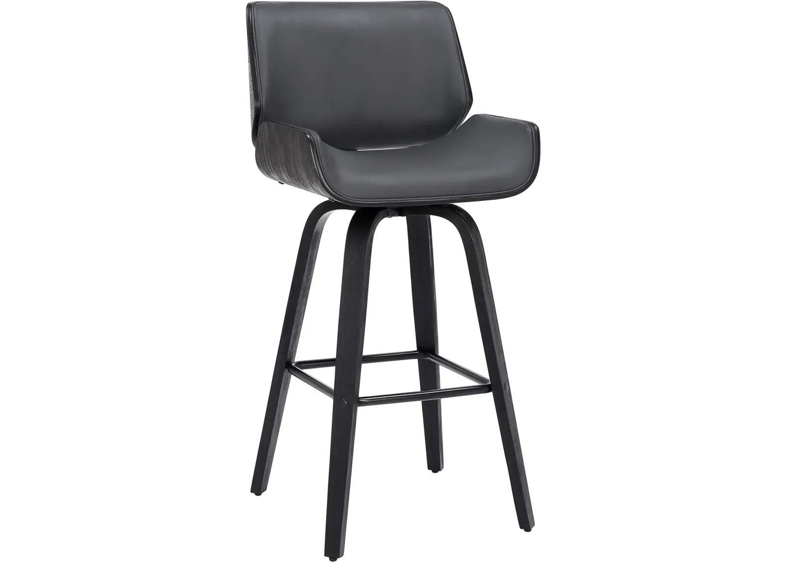 Tyler Gray and Black Swivel Counter Height Stool