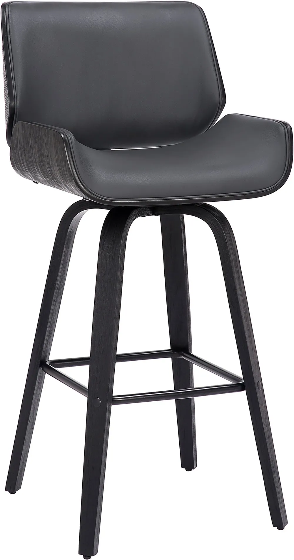 Tyler Gray and Black Swivel Counter Height Stool