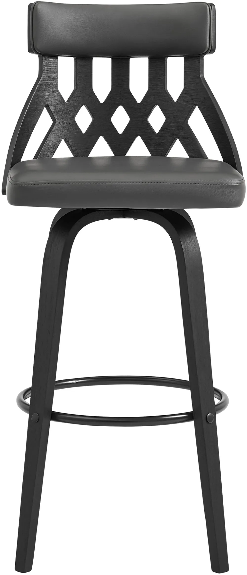 Crux Black Swivel Bar Stool