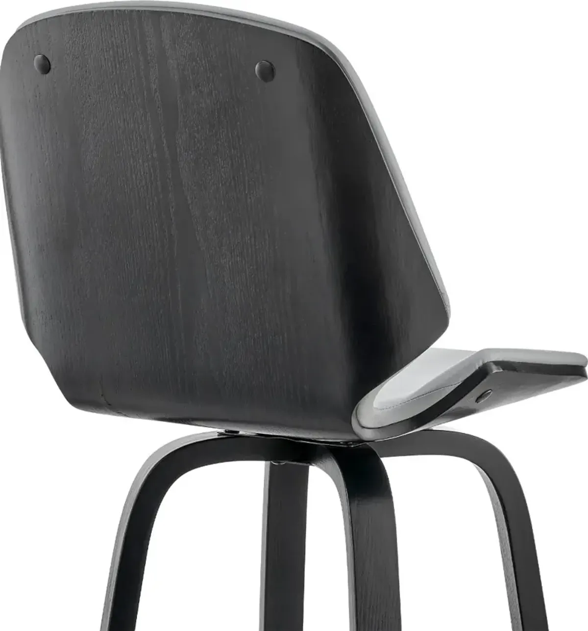 Arabela Gray and Black Swivel Counter Height Stool