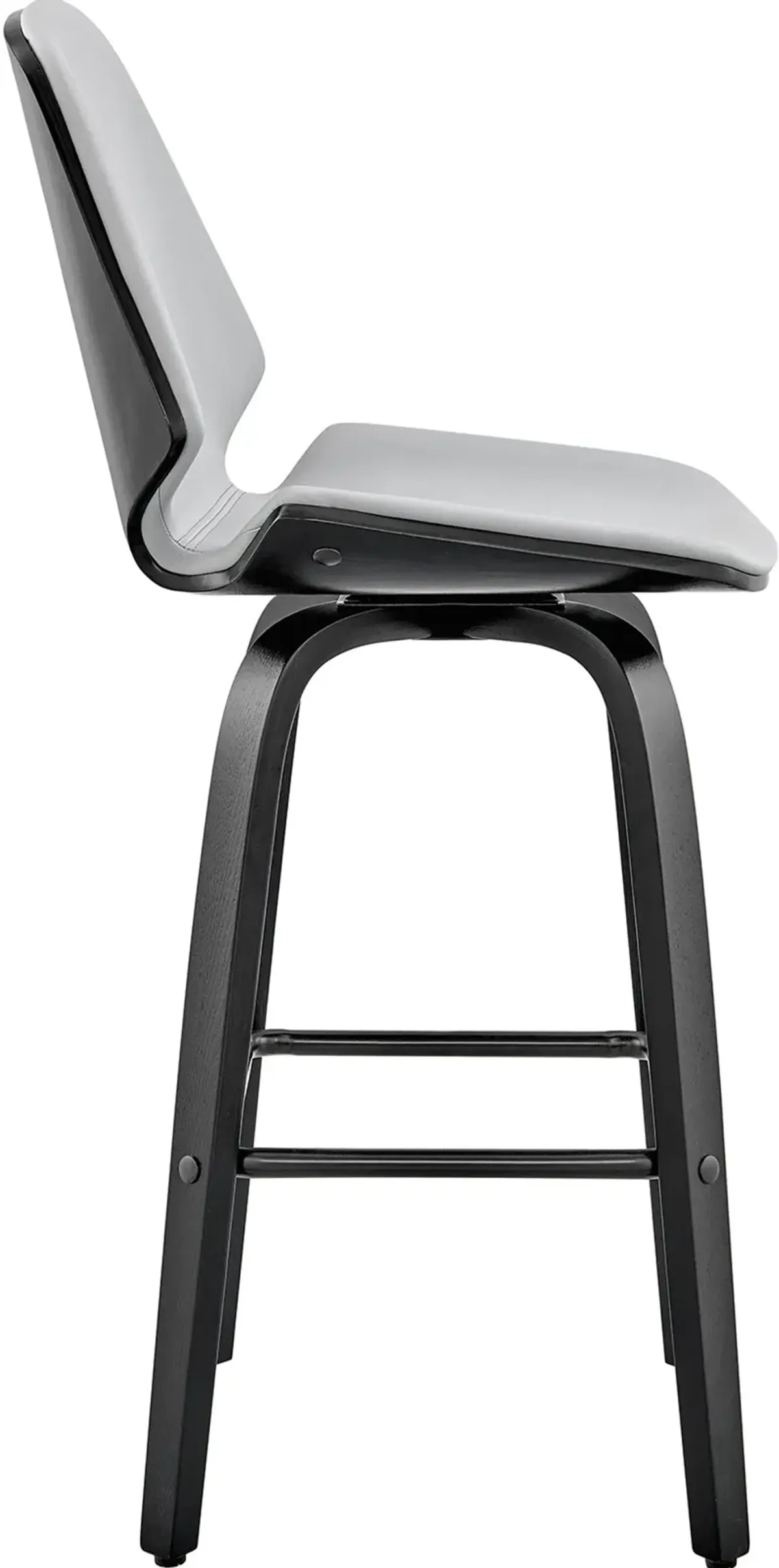 Arabela Gray and Black Swivel Counter Height Stool