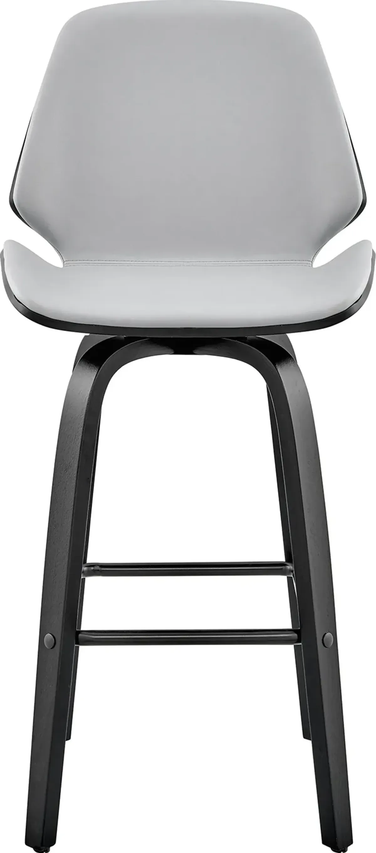 Arabela Gray and Black Swivel Counter Height Stool