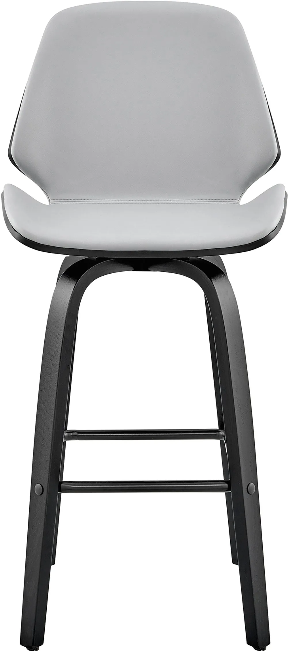 Arabela Gray and Black Swivel Counter Height Stool