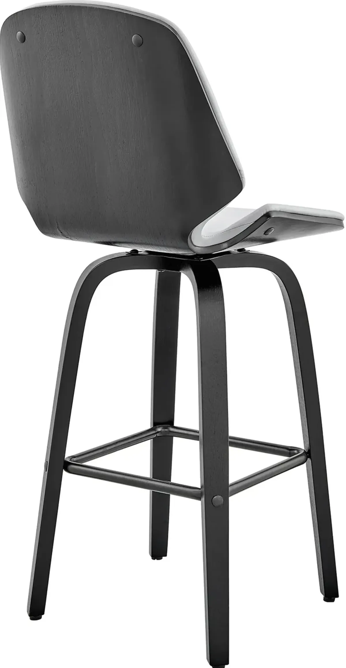 Arabela Gray and Black Swivel Counter Height Stool